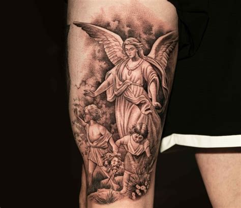 guardian angel tattoo|pictures of guardian angels tattoos.